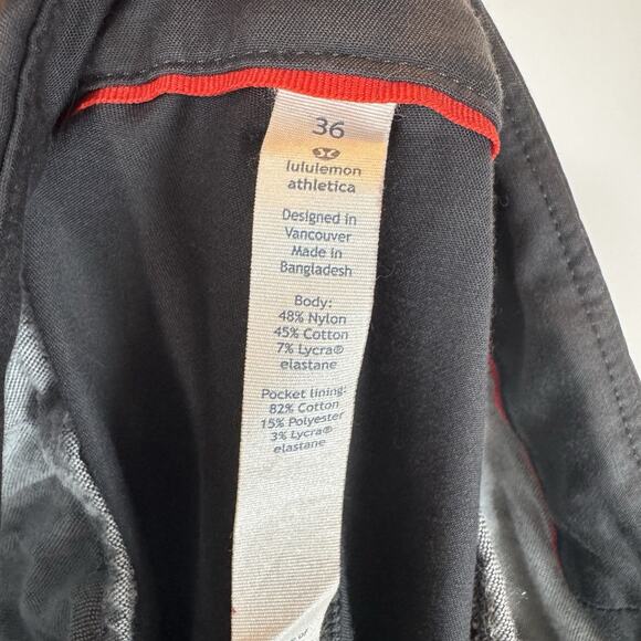 Lululemon Men’s 36 ABC Commission Pants Black Slim Fit Warpstreme Stretch Casual - Picture 3 of 10
